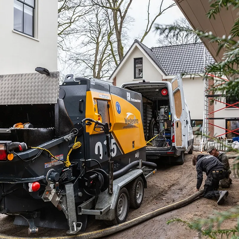 De kleine betonpomp